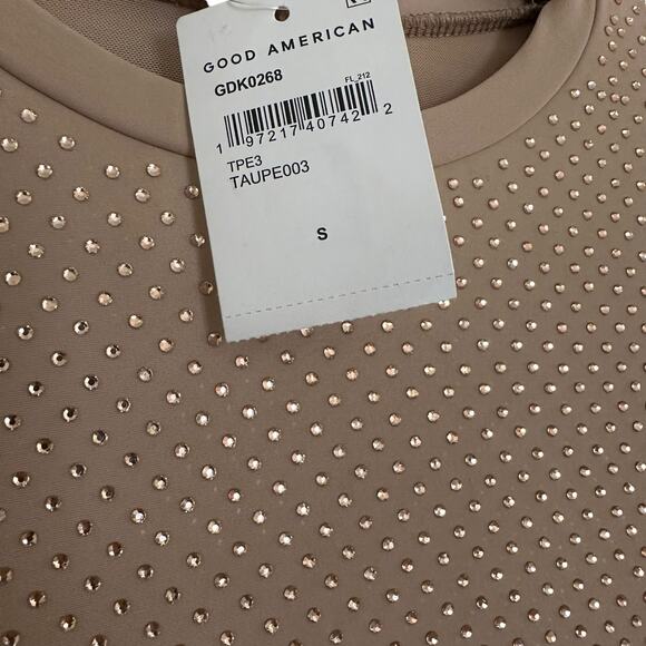 Good American Taupe Rhinestone Dress - Picture 8 of 11